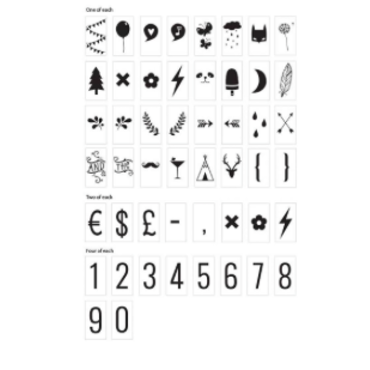 Afbeeldingen van A Little lovely company Extra symbolen met cijfers