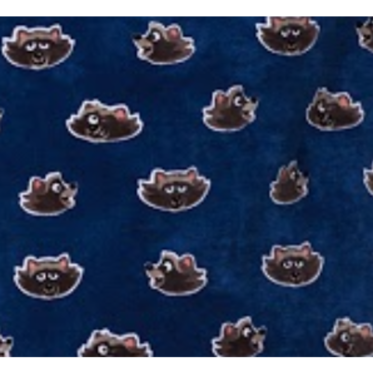 Afbeeldingen van Woody Pyjama Velours Raccoon blauw