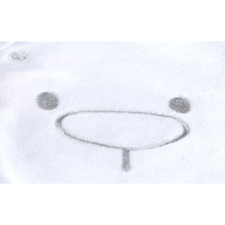 Afbeeldingen van Noukies Pyjama Velours wit met gezichtje