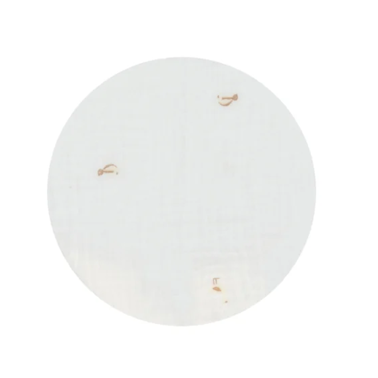 Afbeeldingen van Nanami Tetra doek 100x135 cm vogelprint gebroken wit