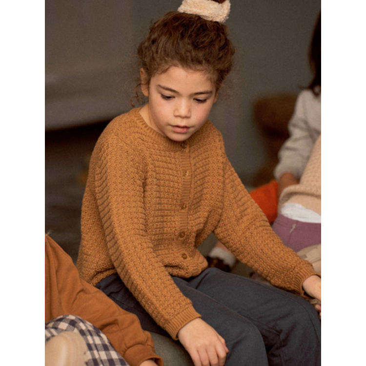 Picture of House of Jamie Gilet girls knitted almond