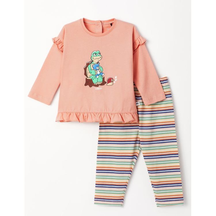 Afbeeldingen van Woody Pyjama meisje LM schildpad roze (0-18 maand)