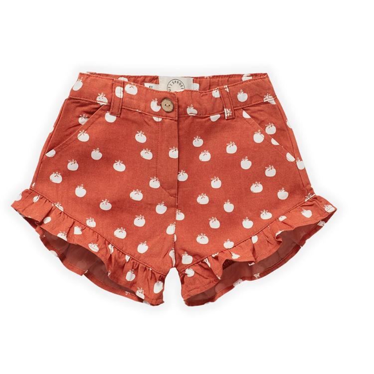 Sproet & Sprout Ruffle shorts tomato print