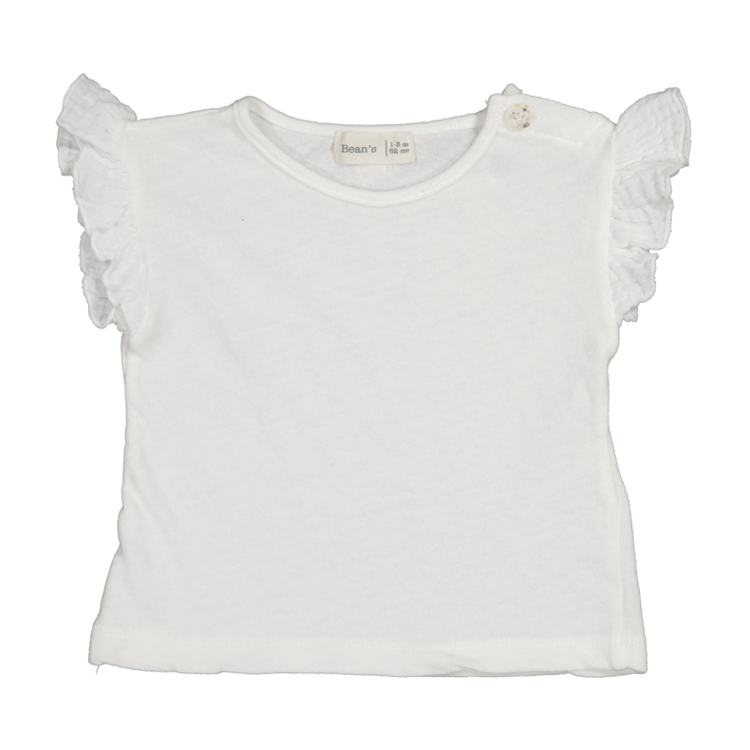 Bean's T-shirt Frilly off white