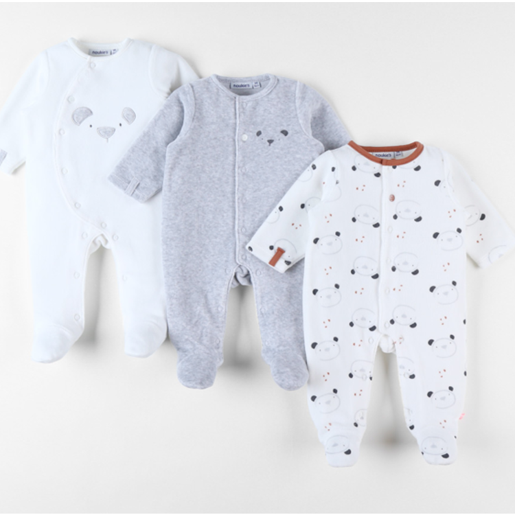 Picture of Noukie's Set pyjama's 3 pack velours