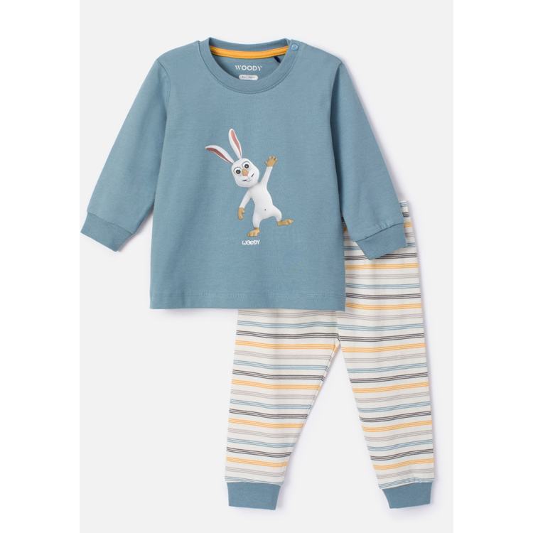 Picture of Woody Pyjama konijn ijsblauw (0-18 maand)