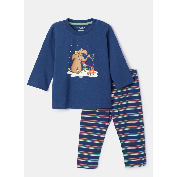 Picture of Woody Pyjama Mammoet blauw