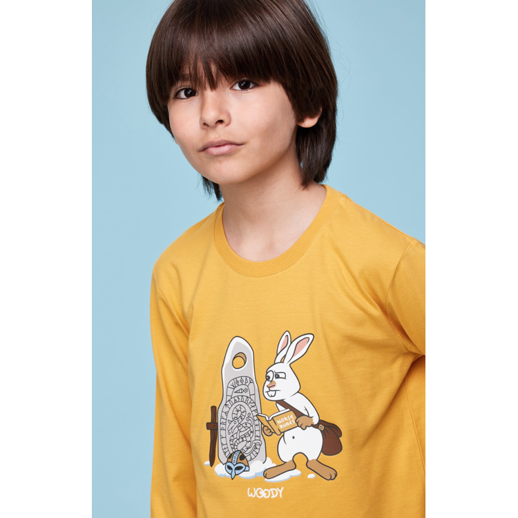 Picture of Woody Pyjama konijn geel