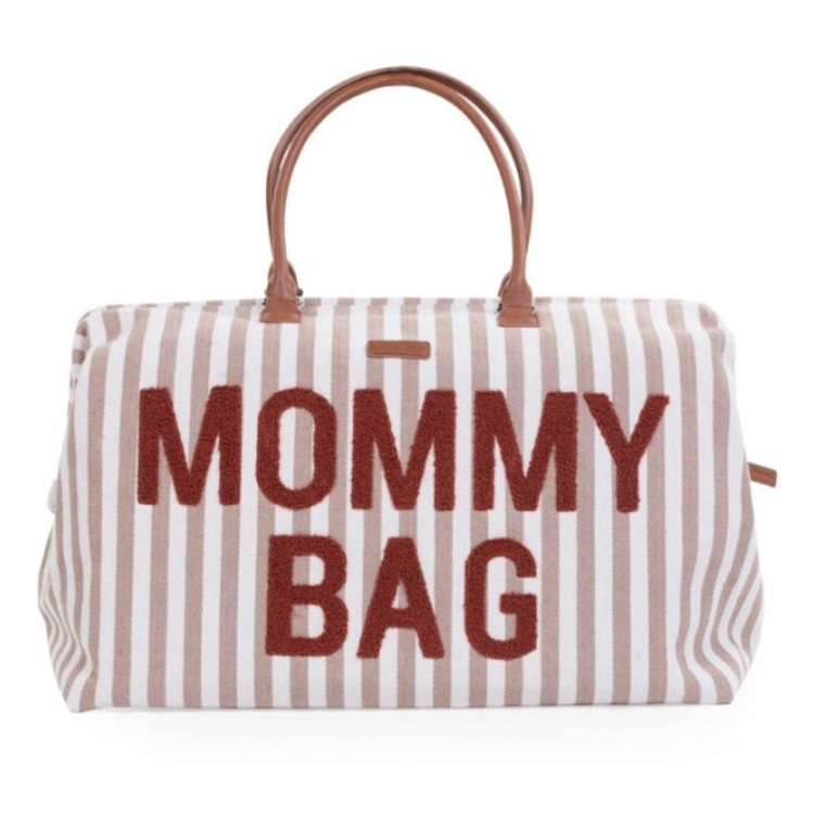 Afbeeldingen van Childhome Mommy Bag Stripes nude